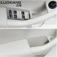 Para Octavia MQB 4 UNIDS ascensor De Cristal Del Coche de acero Inoxidable de Alta Calidad caja de botones Para Octavia A7 2014 2015