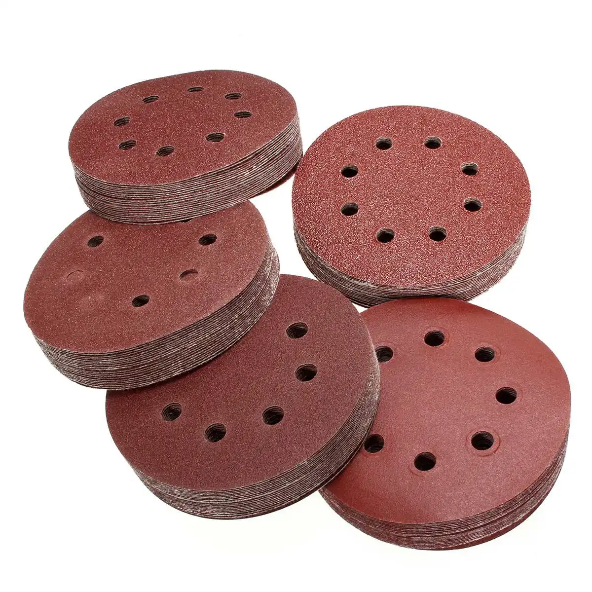 10pcs 125mm Sanding Discs Sheets Hook Loop Orbit Sander Sandpaper 40~2000 Grit