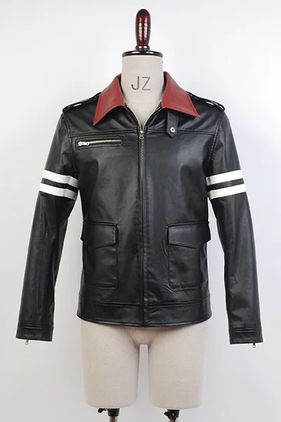  Alex Mercer Prototype Action Gaming Black PU Leather Jacket Coat Hoodie Cosplay Costume For Men Fre