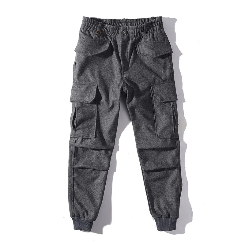 2019 Новое поступление зимние утепленные шерстяные Материал лодыжки объединились брюки Для мужчин и женская одежда High Street Хип-хоп штаны