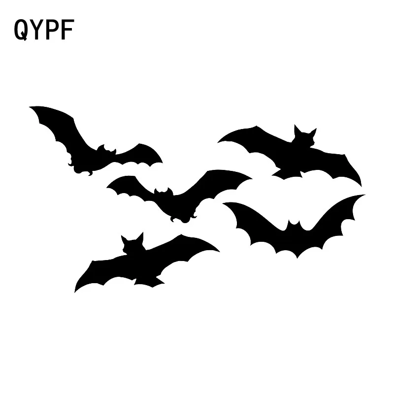 

QYPF 17cm*9.5cm Amusing Beautifully Patterned Different Shapes Bats Vinyl Car Sticker Delicate Decal Vivid Pattern C18-0829