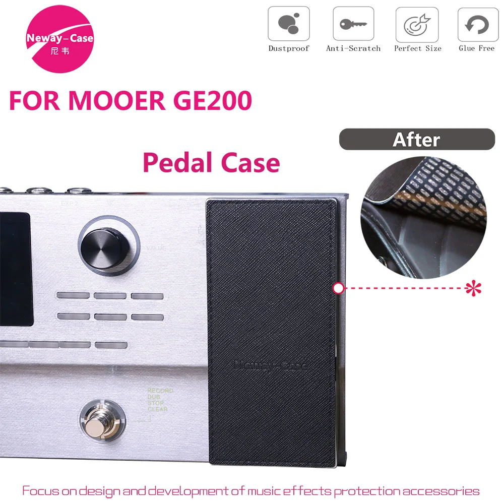 

Neway-Case Guitar Effect Volume Pedal Leather Protective Cover for MOOER GE200 Accessories