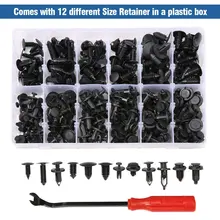 240pcs 12type Plastic Car Styling Rivets Push Pin Weatherstrip Moulding Clip Set For Jeep Liberty Renegade Wrangler Commander