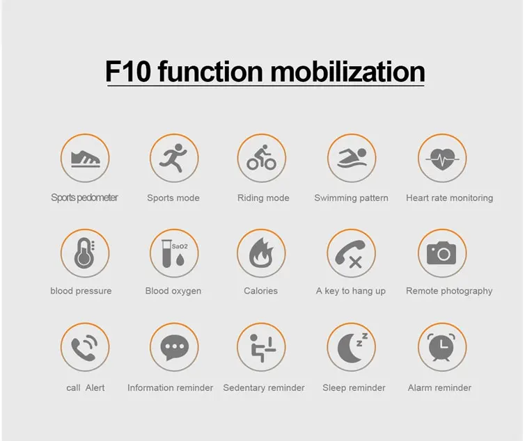 F10 смарт-браслет IP67 Водонепроницаемый Цвет Экран Фитнес трекер спортивные дистанционного Управление Смарт ремешок для смарт-браслет