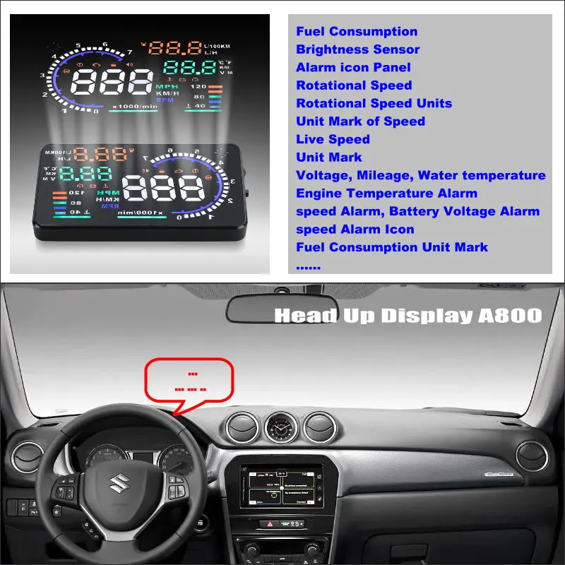 Автомобильный HUD Безопасный диск дисплей для SUZUKI Aerio Grand Vitara SX4 XL7 KIZASHI Refkecting лобовое стекло дисплей экран проектор