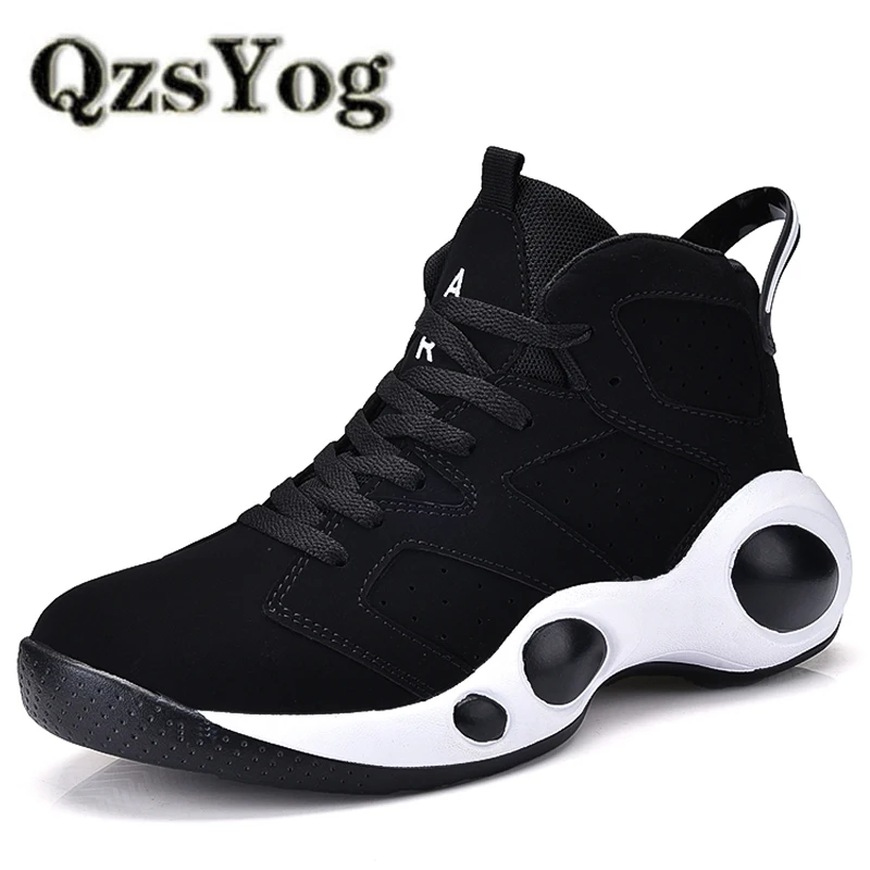 QzsYog Plus Size 35 45 High Top Sport Basketball Shoes Men Outdoor