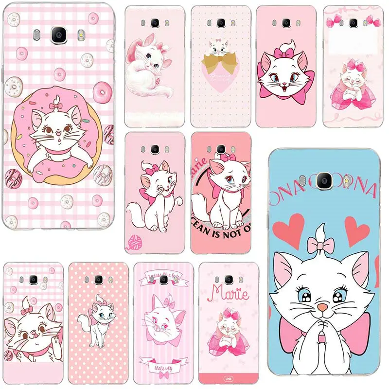 

For Samsung Galaxy Note 2 3 4 5 8 S2 S3 S4 S5 Mini S6 S7 S8 S9 Edge Plus Shell Soft Phone Cases Cartoon Aristochats Marie Cat