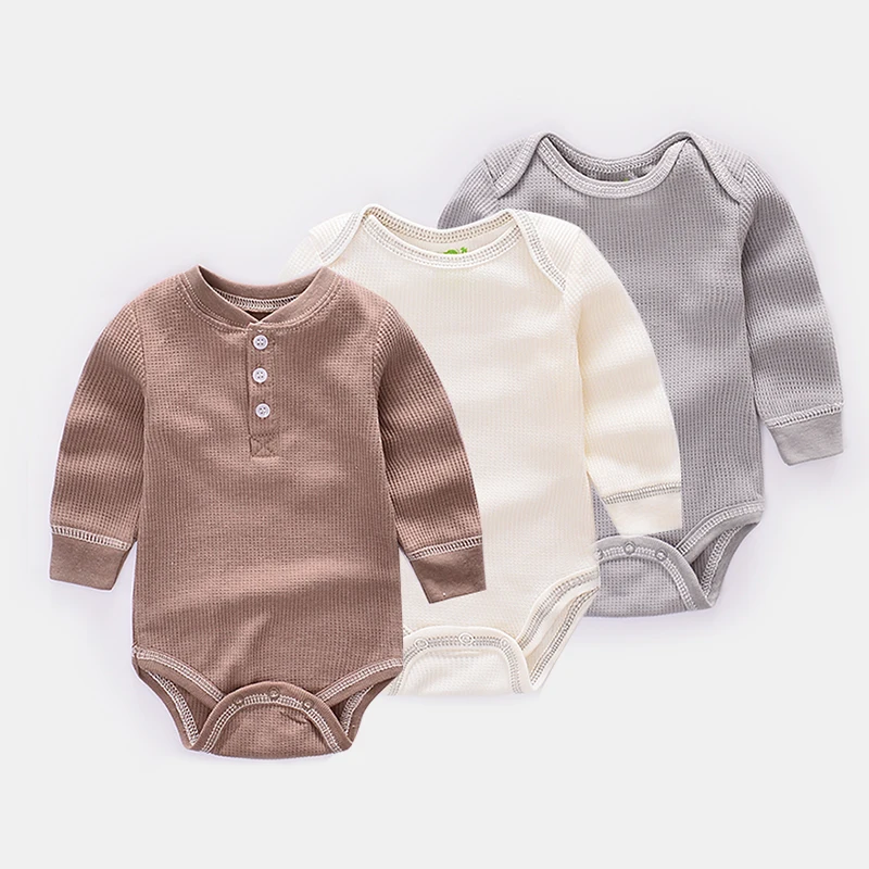 

2019 new Baby Bodysuits bear long Sleeve boy's sets Overall cotton infant girls Jumpsuit Newborn Clothes 3Pcs/lot 5 styles