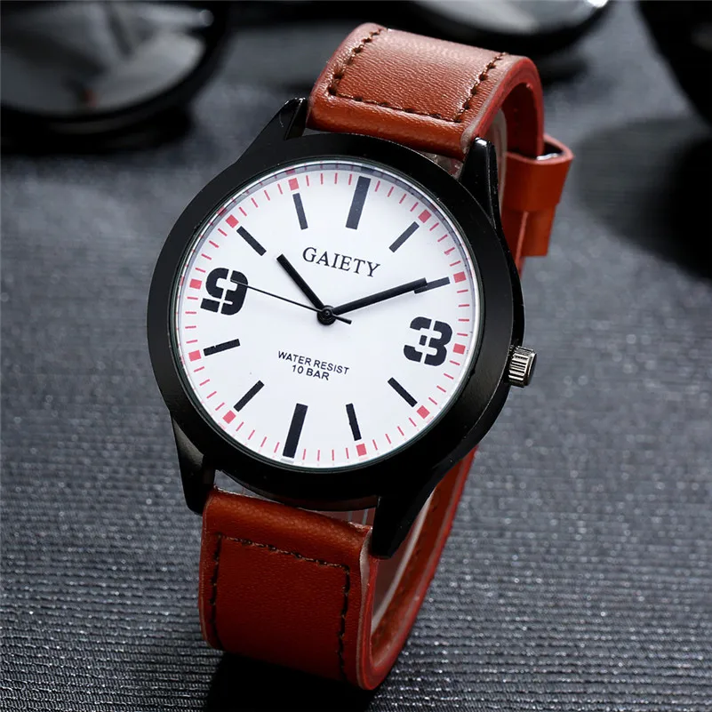 Relogio Masculino 2018 New Fashion Mens Watches Simple Letters Casual Leather Waterproof Quartz Wrist watches Man Clock 3M25 (6)