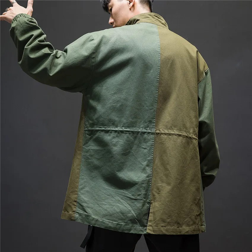 Fall Winter Mens Jackets Coats Long Windbreaker Back Split Plus Size Hip Hop Men Coat Clothing Streetwear Male Bomber Jackets