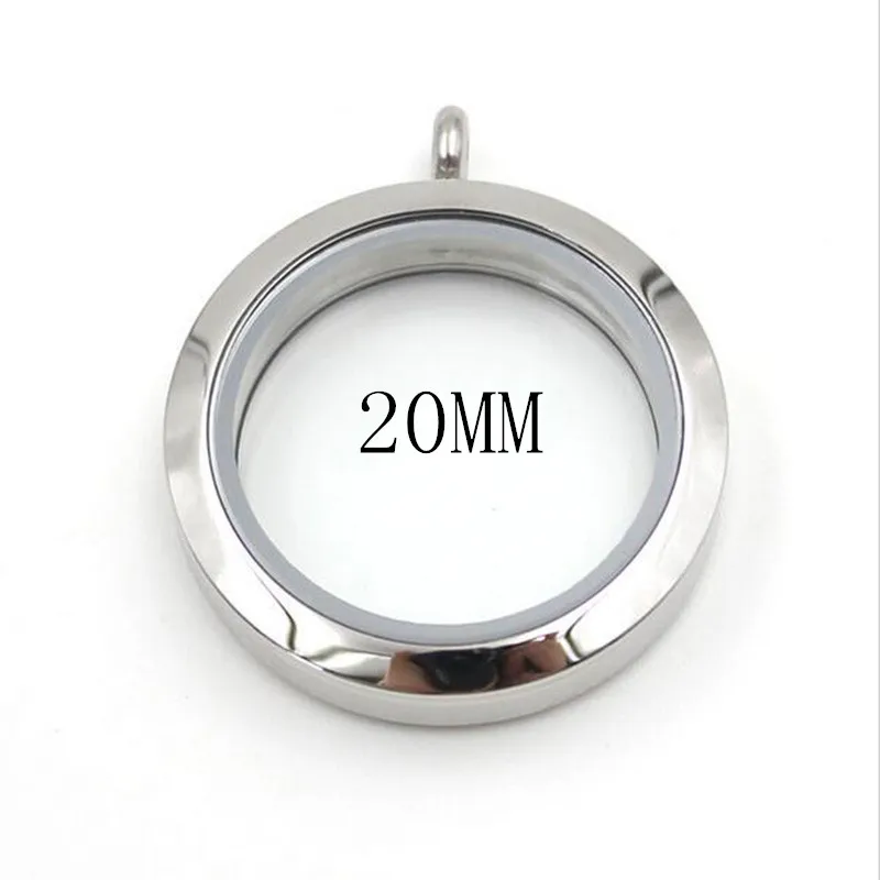 Высокое качество 20 мм подвешиваемый кулон из нержавеющей стали серебряный простой Винт поворотный стеклянный медальон памяти 5 шт - Окраска металла: silver
