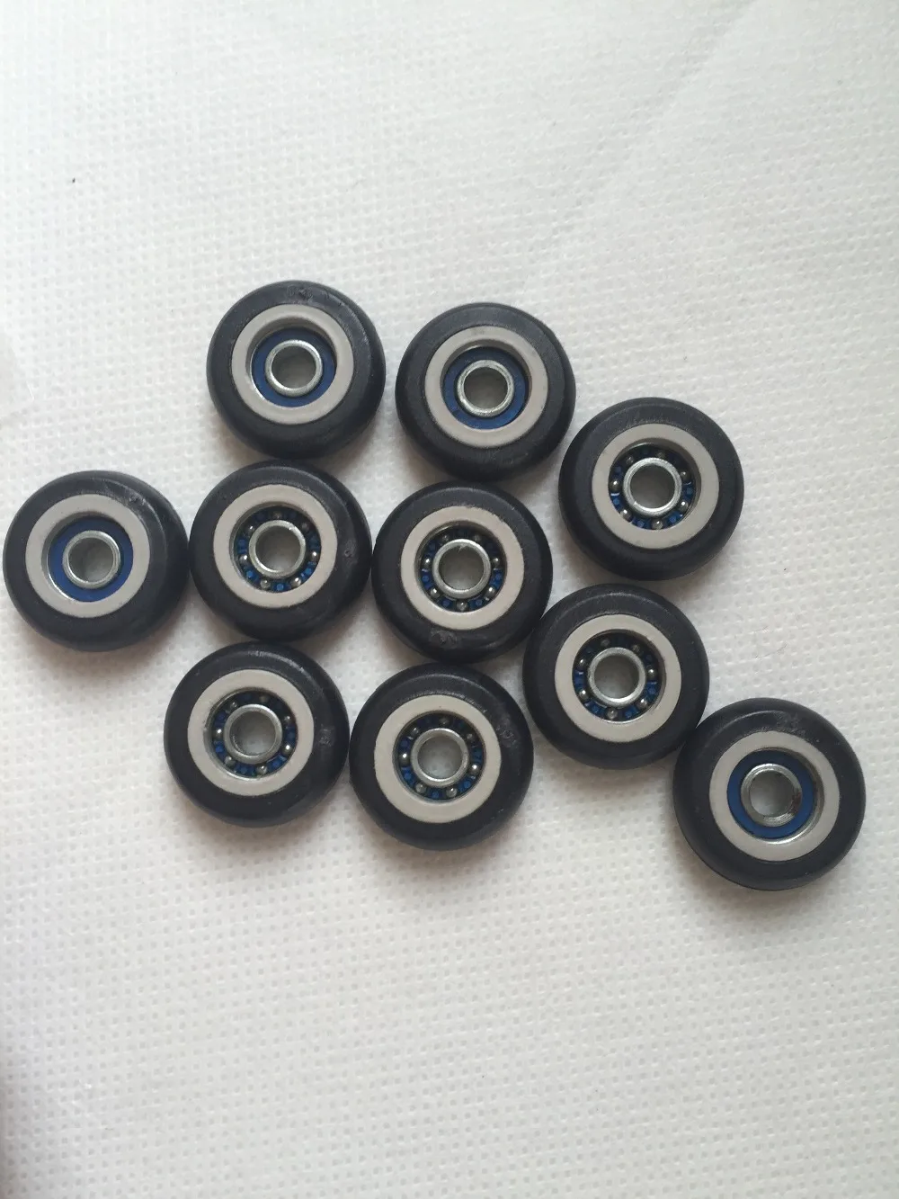 4Pcs 8*32*12mm White POM Coated Tire Wheel Arc Ball Bearing for Furniture Pulley