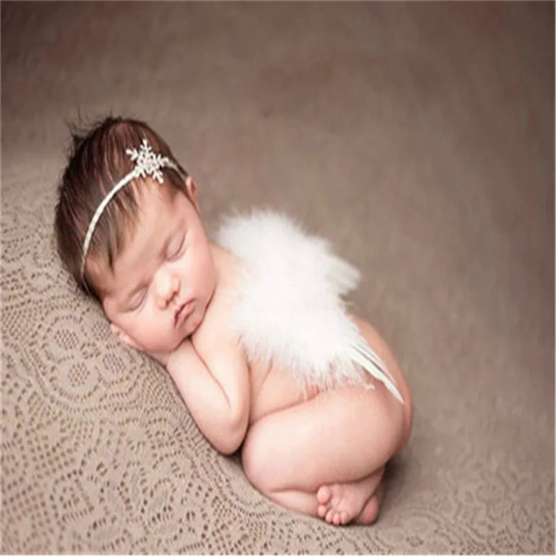 Реквизит для фотосессии с крыльями ангела для новорожденных; детские повязки на голову для новорожденных; реквизит для фотосессии; аксессуары для фотосессии; детская шапочка