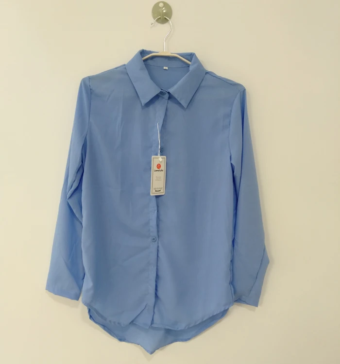 Ladies White Long Sleeve Chiffon Shirt Black Long Tops Women New Turn Down Collar Shirt Blouse Button Office Workwear Shirts Top 29