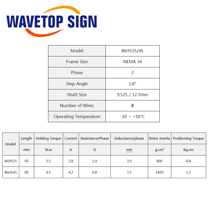 Leadshine Nema34 2 фазный шаговый двигатель 86HS35 86HS45 для лазерной гравировки