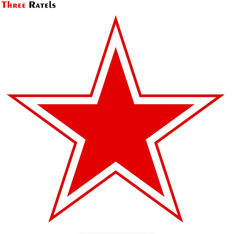 Three Ratels TZ 928# 14 2*15см 1 4 шт виниловые наклейки на авто красная звезда машину наклейка
