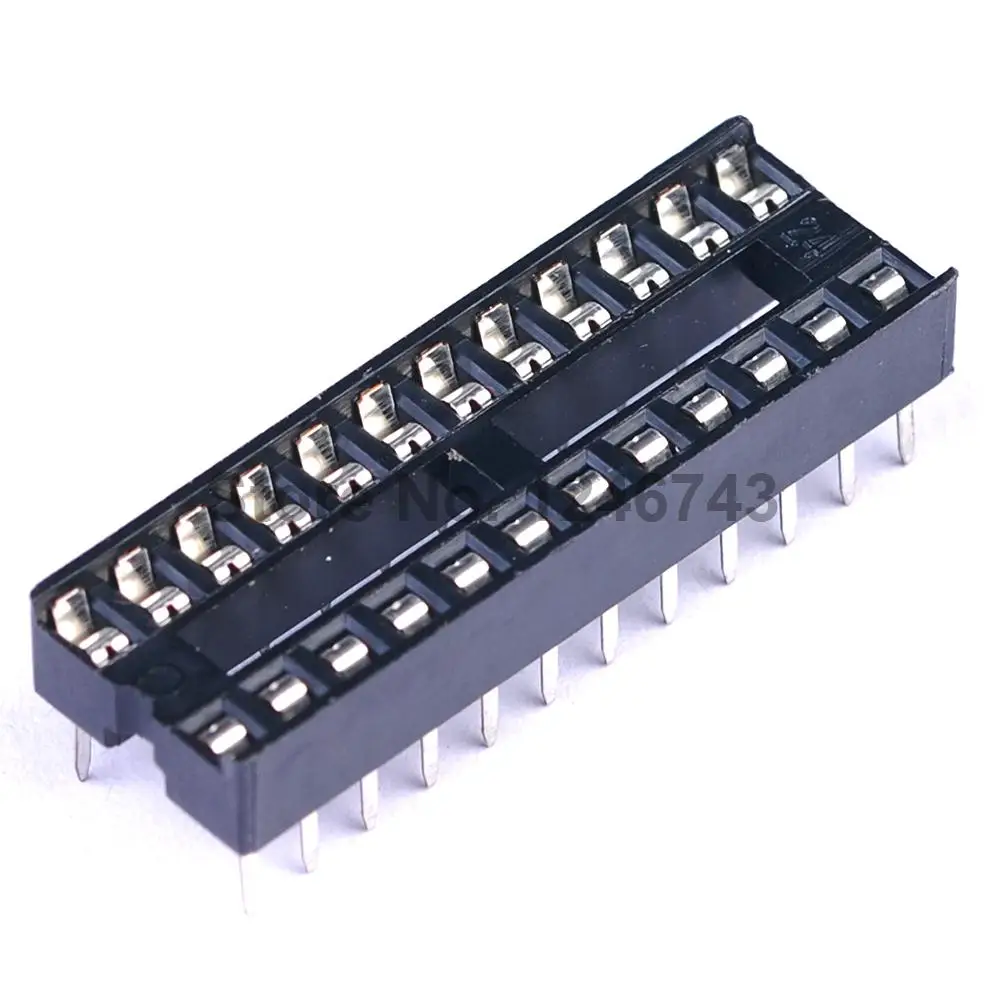 

10PCS 24 Pin 2.54mm DIP SIP IC Sockets Adaptor Solder Type Narrow