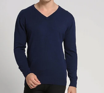 Новое поступление мужские модные пуловеры из кашемира Базовая горячая Распродажа свитера кашемировая смесь с фабрики OEM TFP939 - Цвет: Vnavy