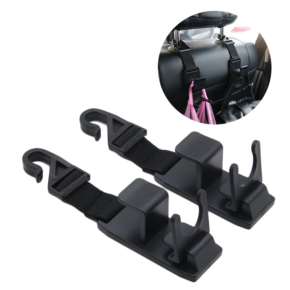 

Heavy Duty Car Front Back Seat Headrest Hook Headrest Hanger Organizer Deep Enough for Purse Backpack with Thicker Straps