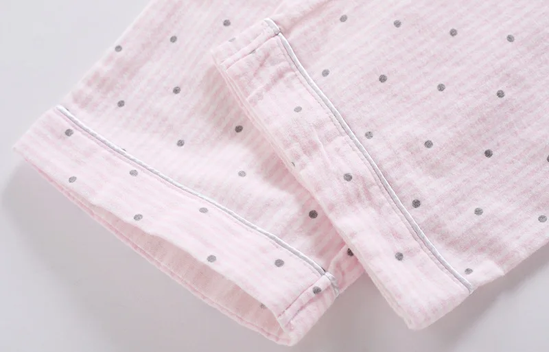 Женские пижамы комплекты в полоску ночная рубашка для сна домашний костюм пижама Для женщин 100% хлопок весной и осенью Повседневное