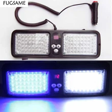 Fugsame козырек LED синий красный мигающий свет лампы 86Led car/Авто декоративные Strobe Light аварийного предупреждение LED