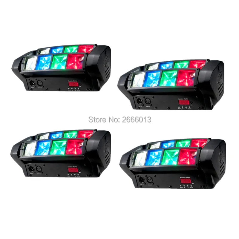 

4pcs/lot High Quality Mini LED Spider Light DMX512 RGBW LED Beam Light Club DJ Disco Stage Lighting Wedding Party Bar LED Lamps