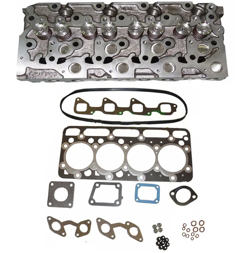 

New Complete Cylinder Head + Upper Gasket Set For Kubota V2003 Diesel Engine