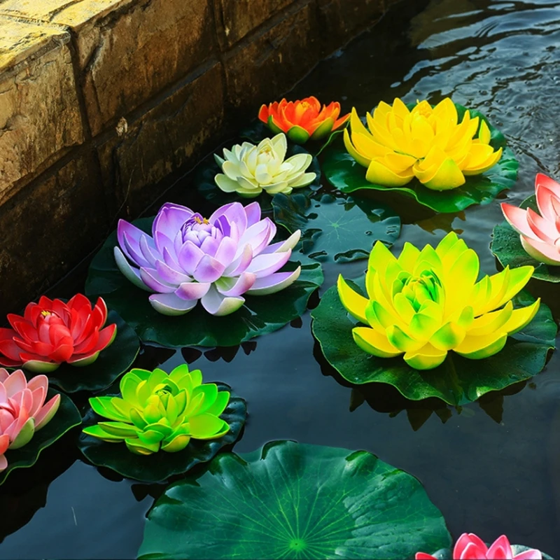 1pcs 10Cm Real Touch Artificial Lotus Foam Flowers White