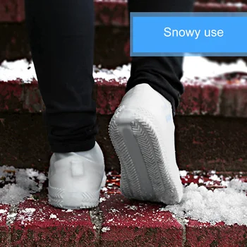 

1 Pair Silicone Overshoes Reusable Waterproof Shoes Covers Rain Boots Wear-Resistant Non-slip S/M/L Shoes Accessories Hogard