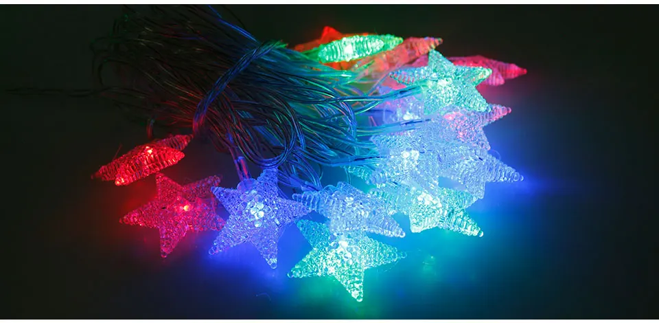LED Holiday Light 4M 220V EU 110V US Plug Waterproof Fairy Star LED String Light for Home Party Holiday Christmas Decor (6)