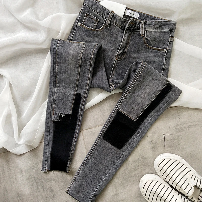 

Pencil Pants High Waist Jeans Women Ankle Length Zippers Washed Pockets Button Fly Pleated Vintage Casual Skinny Softener