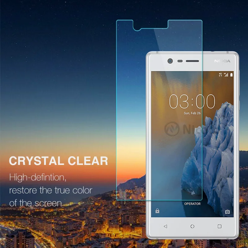 Screen Protector For Nokia 3 5.0 inch Nicotd 9H 2.5D Premium Glass Tempered For Nokia 3 Nokia3 2017 9H Protective Glass Film  (1)