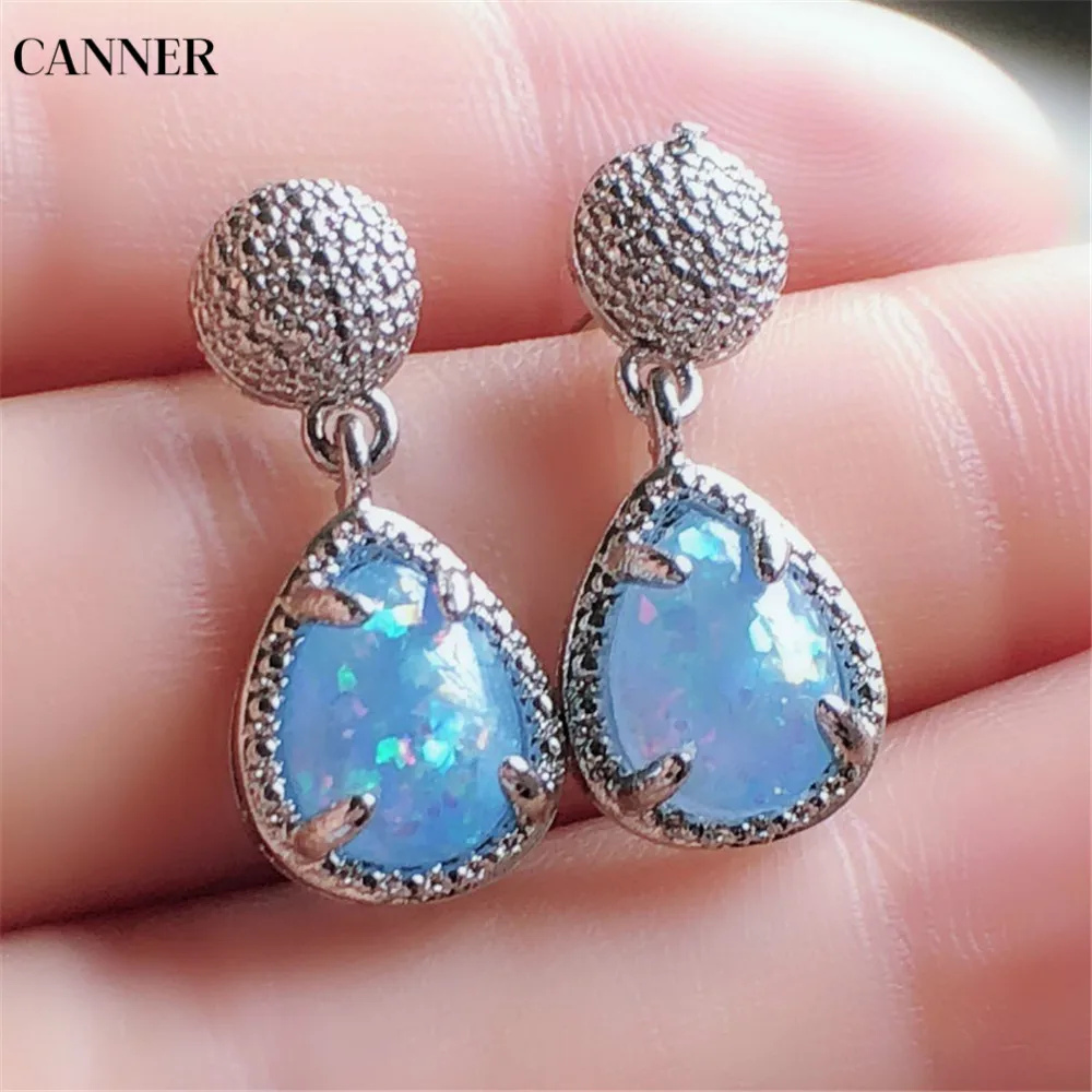 

Canner Vintage Colorful Gypsophila Crystal Earring Austrian Crystal Drop Earrings For Women Girls Wedding Jewelry