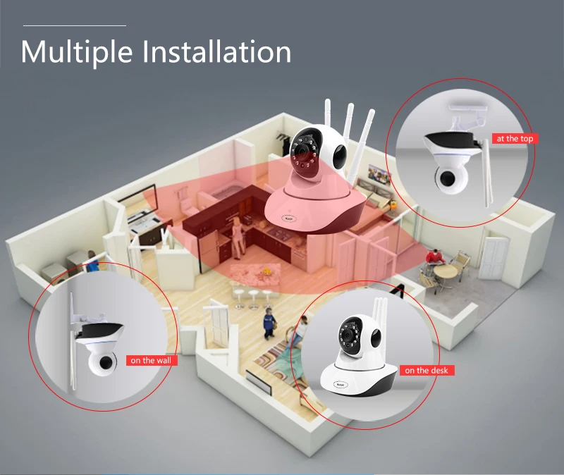 N_eye IP камера 1080P 3MP умная купольная IP камера телефон дистанционное управление Запись Видео домашняя беспроводная IP камера безопасности Q8