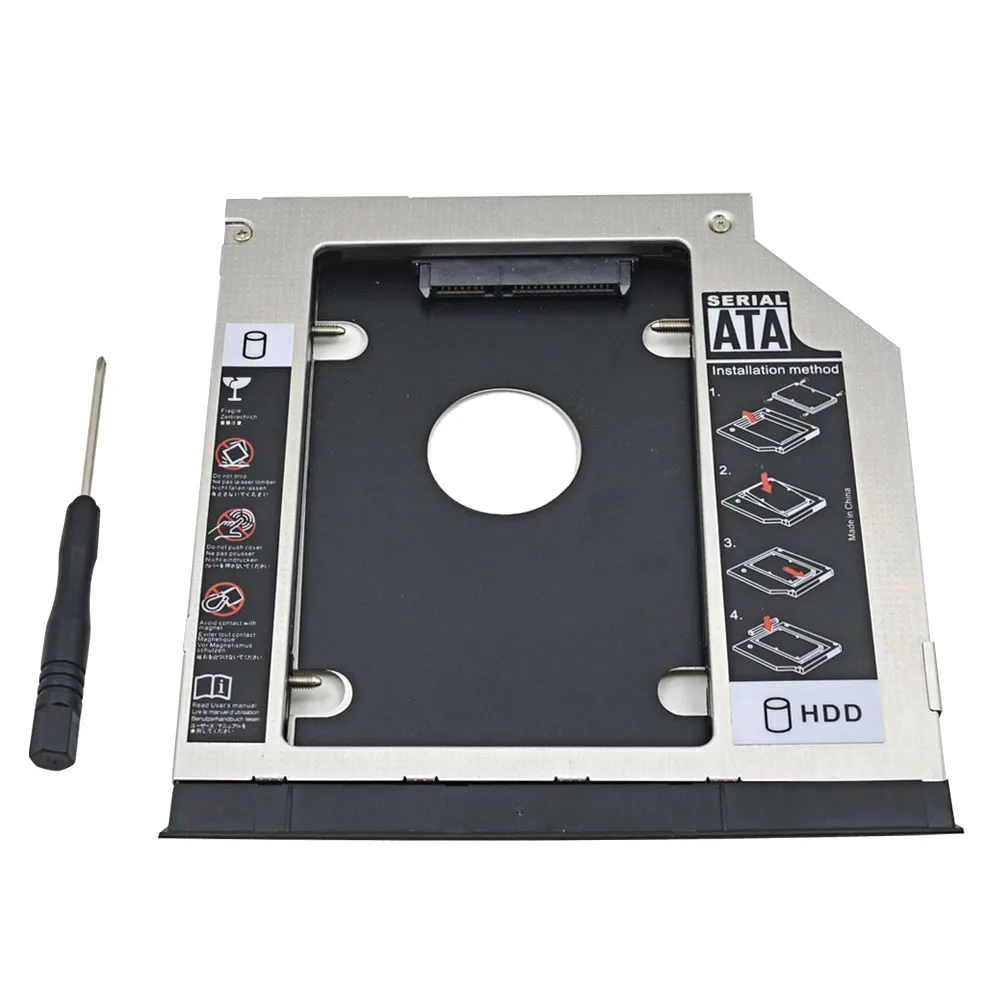 TISHRIC 2nd SSD HDD Sata 9,5 кэдди адаптер Optibay корпус для Dell Latitude Inspiron E6320 E6420 E6520 E6330 E6430 E6530 случае