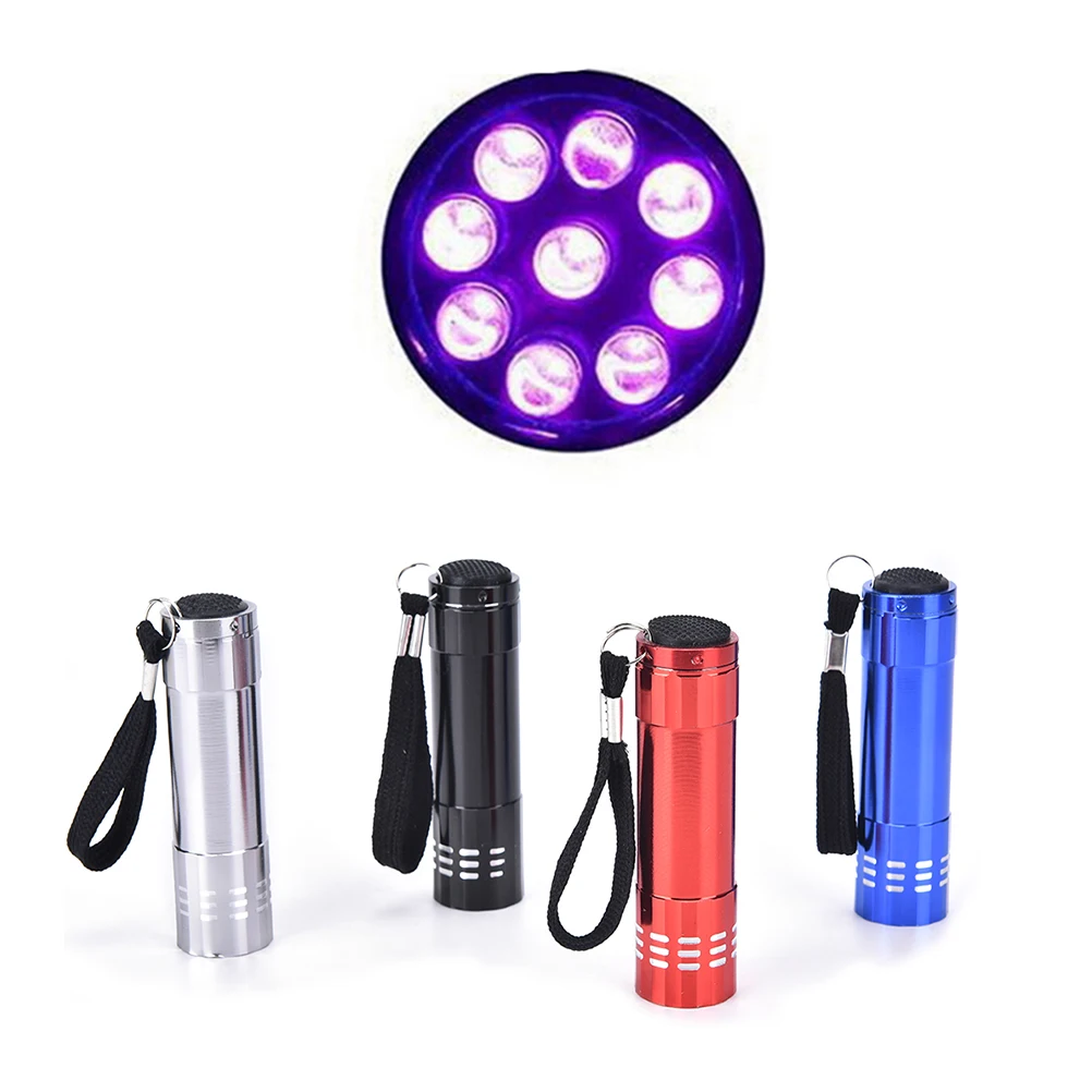 

1pc Mini LED UV Gel Curing Lamp Without Battery Portability Nail Dryer LED Flashlight Currency Nail Art Makeup Tool
