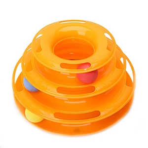 Забавный питомец кот триляминар Crazy диск с шариком интерактивные игрушки развлечения игрушечная тарелка зеленый/желтый - Цвет: Yellow
