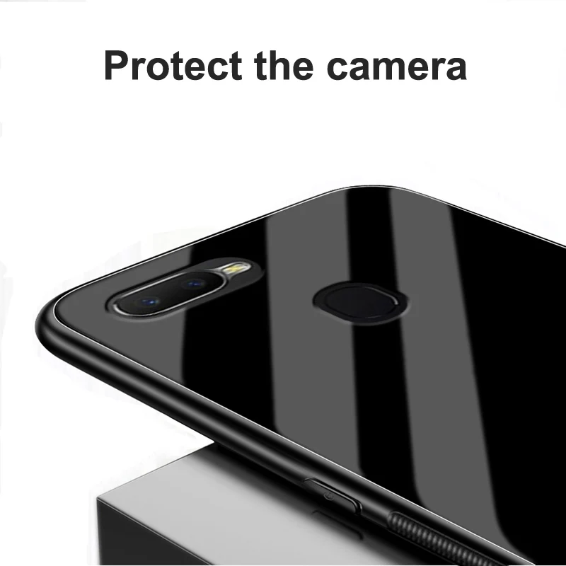 Чехлы для OPPO Realme 2 Pro Чехол Realme 2Pro звездное небо закаленное стекло+ края из ТПУ тонкая жесткая задняя крышка Realme2 Pro Чехол для телефона