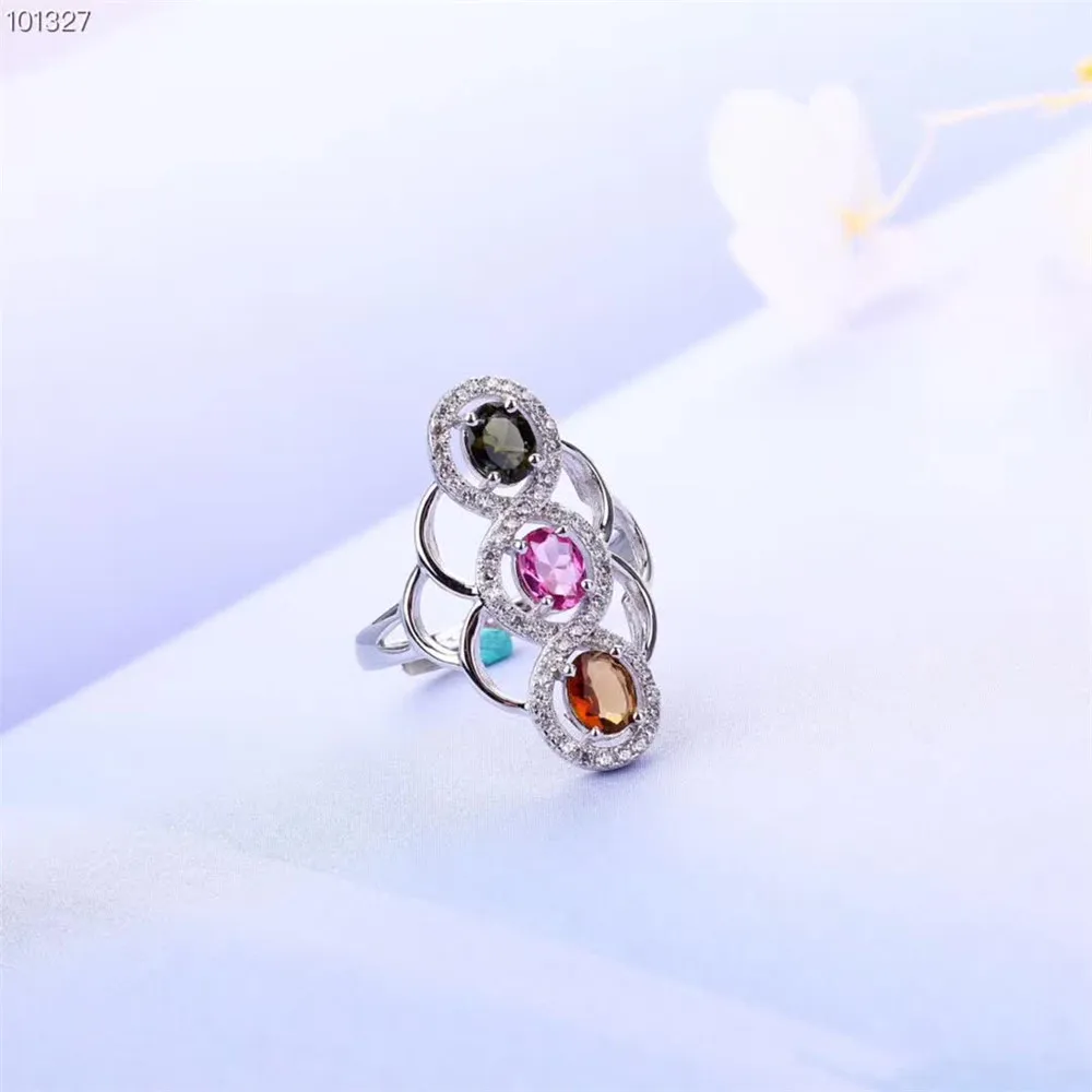 Usine de bijoux en pierres précieuses à la mode unique-conçu 925 argent tourmaline naturelle collie