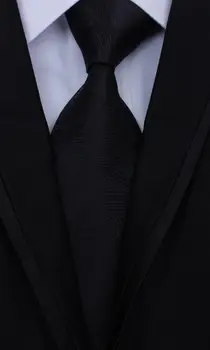 

SKng New Mens Fashion Ties Black Necktie 100% Silk Ties Jacquard Woven Ties for Men Formal Business Wedding Party Gravatas
