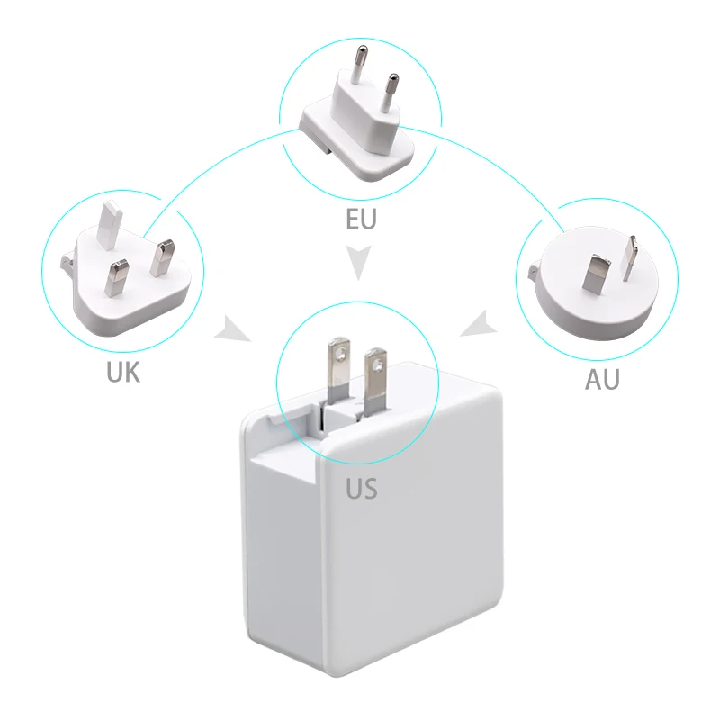 Yojock EU/AU/UK/US 60W зарядное устройство PD Type C с подачей энергии настенное Портативный