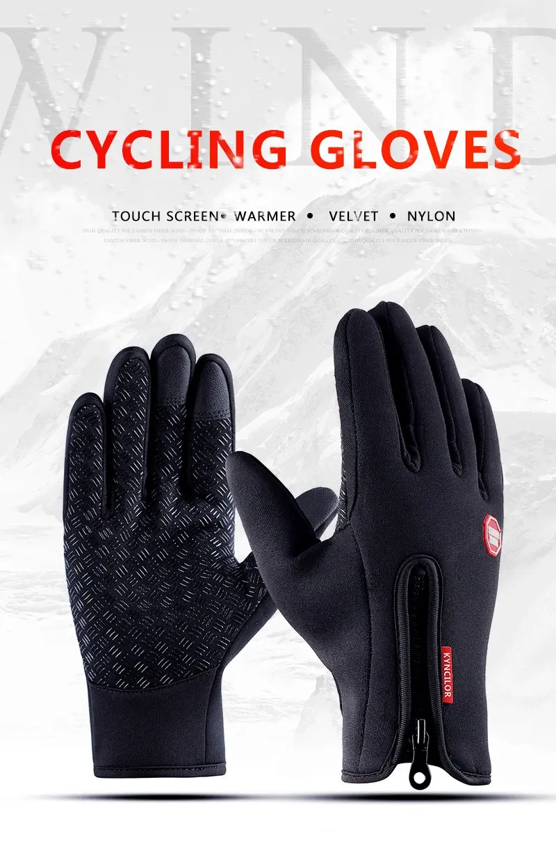 Платье зимние велосипедные перчатки для женщин и мужчин полный палец водонепроницаемый Ciclismo велосипедные перчатки полный сенсорный дышащий handschue fietshandschoe
