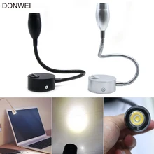 Внутренний настенный гибкий шланг 3 Вт светодиодный прожектор с переключателем настенное освещение для прикроватного ванной комнаты магазин одежды зеркало