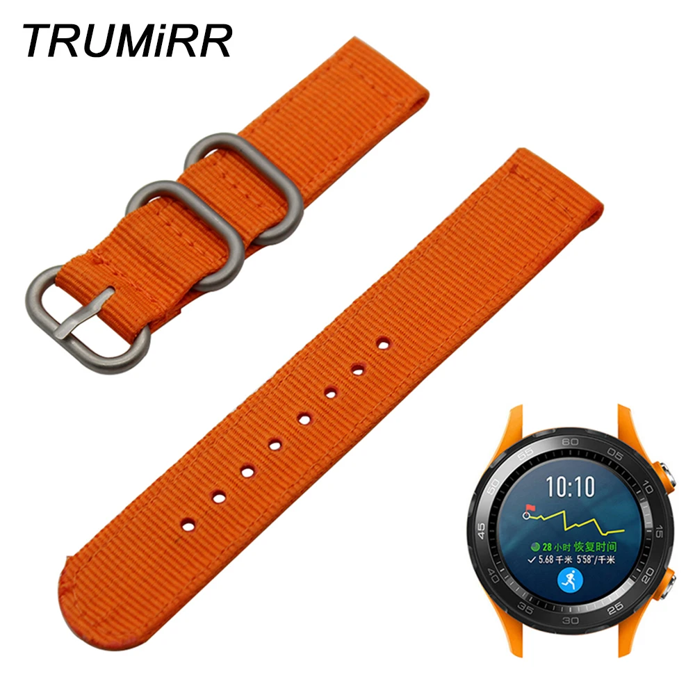 Нейлоновый ремешок для часов Zulu Huawei Watch 2 Sport Pebble Time Round 20 мм Bradley Timepiece тканевый