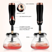 Electric Makeup Brush Cleaner Convenient Silicone Make up Brushes Cleaning Tool USB Charging Automatic Rotation Machine electric makeup brush cleaner convenient silicone make up brushes washing cleanser cleaning tool machine new new