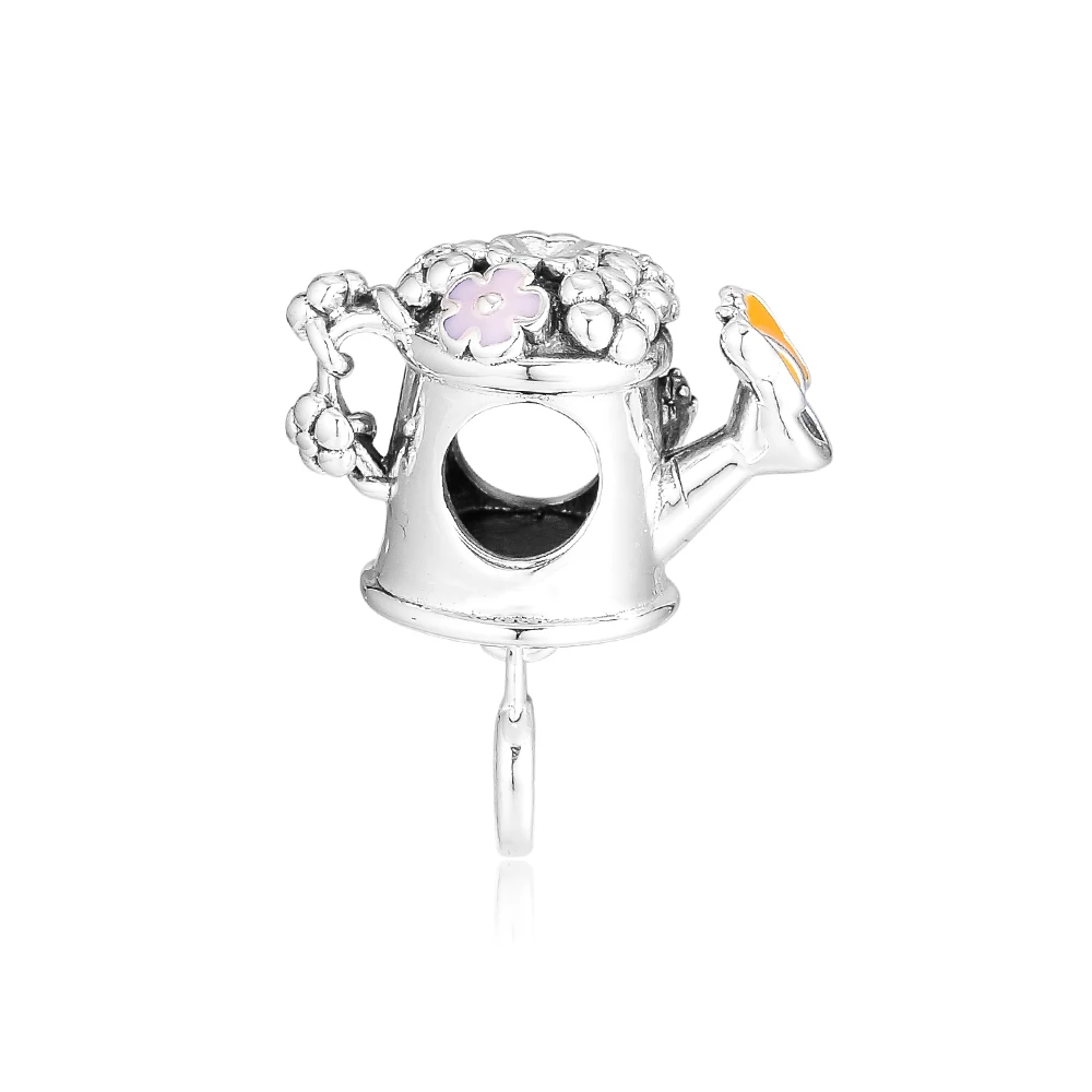 

Pandulaso Garden Beads Blooming Watering Can Charm Fits Silver 925 Charms Bracelets For Woman DIY Beads Sterling Silver Jewelry