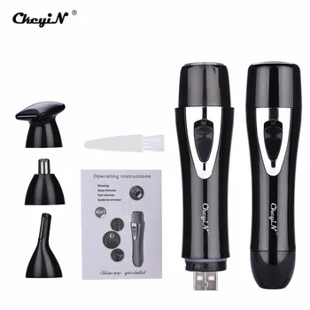 

CkeyiN 4 in 1 Waterproof Electric Shaver Nose Hair Trimmer Eyebrow Trimmer Sideburns Trimmer USB Charging Hair Removal Tools