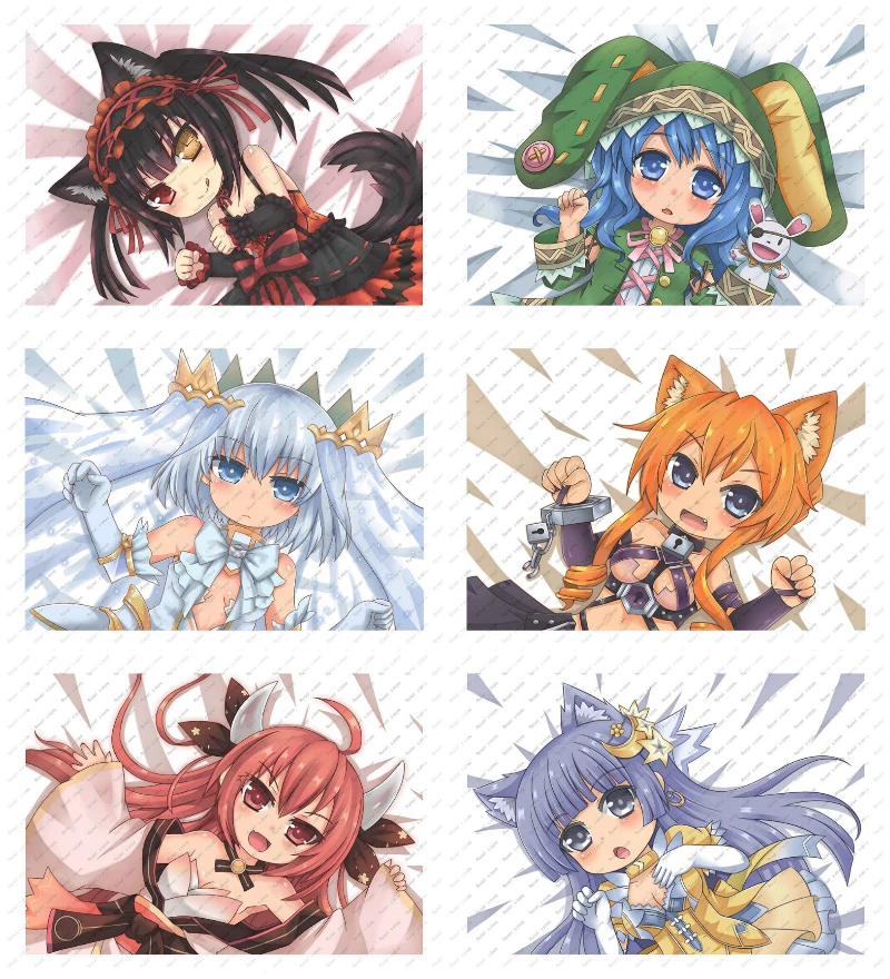 

DATE A LIVE Yatogami Tohka Yoshino Tokisaki Kurumi Itsuka Kotori wall sticker White kraft poster Japanese Anime
