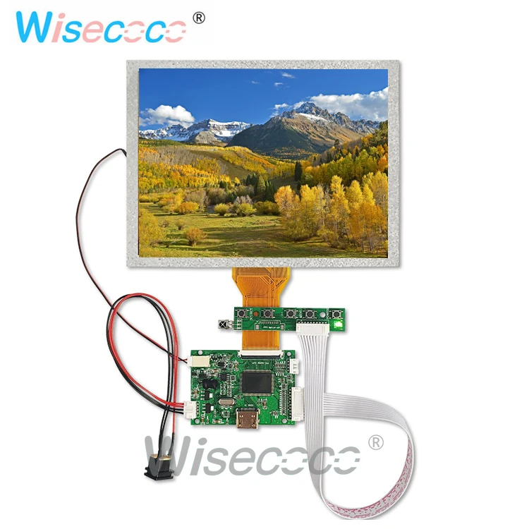 Tela Lcd de Alta Resolução com Placa de Controle Tft Lcd Ttl Pol At080tn52 V.1 800×600 50pin