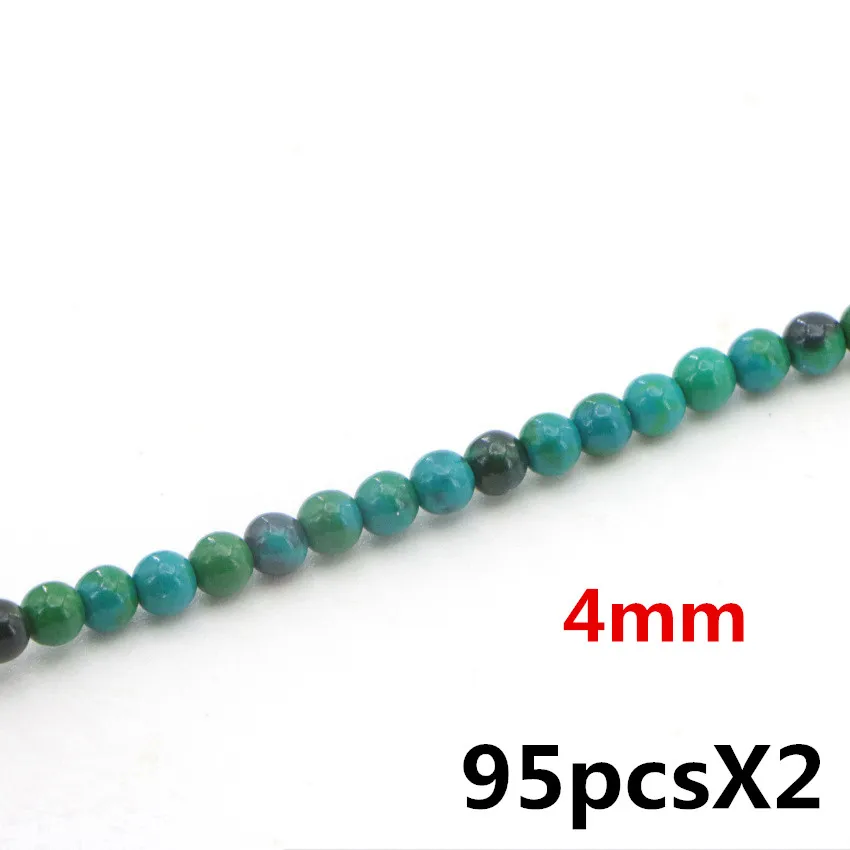 1 High Quality 4-14mm natural Dark green semi-precious Round ball Phoenix stone loose beads for DIY Fashion charms (22)